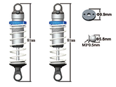 AMEWI MA363 Front Shock Set AM10SC / 009-MA363-B