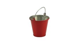 AMEWI Eimer aus Metall, rot groß Large metal Bucket...