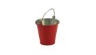 AMEWI Eimer aus Metall, rot groß Large metal Bucket red / 010-0354R