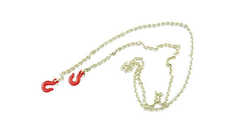 AMEWI Metallkette, 2 Haken 96cm lang 96cm Long Chain, 2 hooks red / 010-80151R
