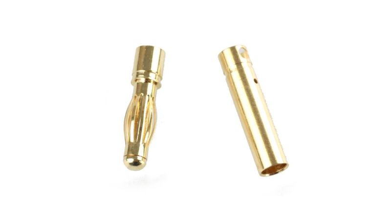 AMEWI Goldsteck. 4mm geschlitzt Paar Gold Connector 4mm sliced/pair / 28857