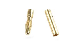 AMEWI Goldsteck. 4mm geschlitzt Paar Gold Connector 4mm...