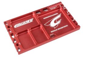 Team Corally Multi-purpose Ultra Tray Mehrzweck Kleinteile Behälter Lötvorrichtung CNC gefrästes Aluminium Farbe Rot / C-16306