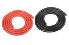 Team Corally Ultra V+ Silikon Kabel Extrem hochflexibel Schwarz und Rot 10AWG 2683 / 0.05 Stränge AD 5.5mm 2x 1m / C-50107