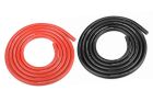 Team Corally Ultra V+ Silikon Kabel Extrem hochflexibel Schwarz und Rot 12AWG 1731 / 0.05 Stränge AD 4.5mm 2x 1m / C-50112