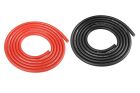 Team Corally Ultra V+ Silikon Kabel Extrem hochflexibel Schwarz und Rot 14AWG 1018 / 0.05 Stränge AD 3.5mm 2x 1m / C-50122