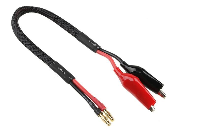 Team Corally Ladekabel Krokodilklemmen 14 AWG ULTRA V+ Silikon Kabel 30cm 1 St / C-50250