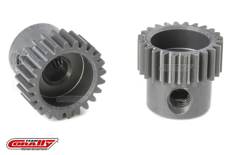 Team Corally 64 DP Motorritzel Hard Eloxiert AL7075 24 Zähne Welle 3.17mm / C-70324