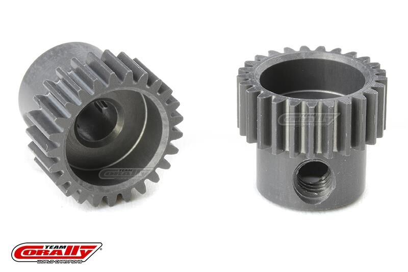 Team Corally 64 DP Motorritzel Hard Eloxiert AL7075 25 Zähne Welle 3.17mm / C-70325