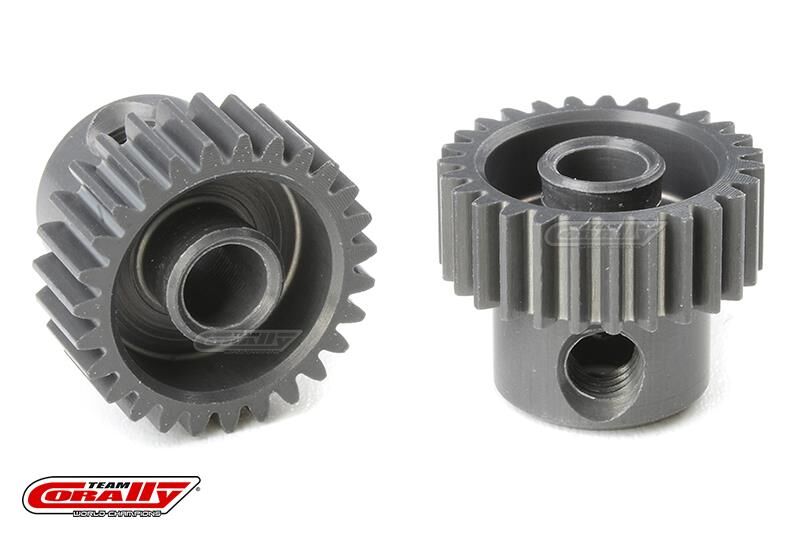 Team Corally 64 DP Motorritzel Hard Eloxiert AL7075 27 Zähne Welle 3.17mm / C-70327