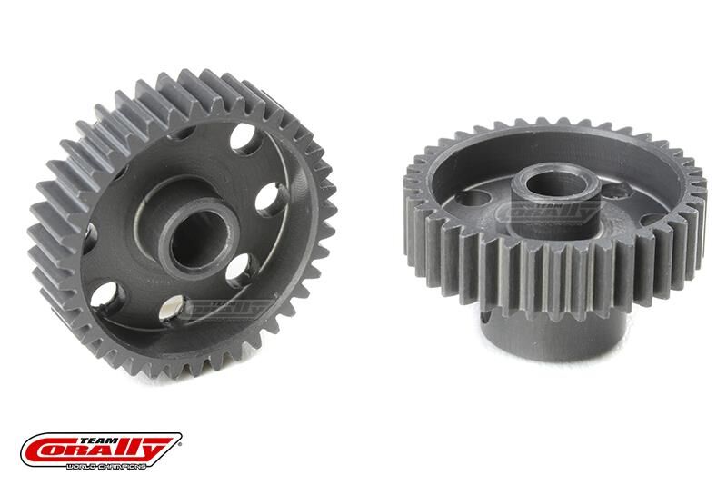 Team Corally 64 DP Motorritzel Hard Eloxiert AL7075 39 Zähne Welle 3.17mm / C-70339