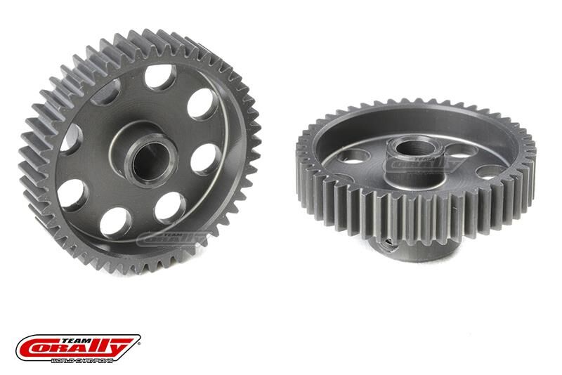 Team Corally 64 DP Motorritzel Hard Eloxiert AL7075 48 Zähne Welle 3.17mm / C-70348