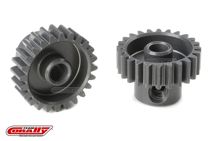 Team Corally 48 DP Motorritzel Hard Eloxiert AL7075 24 Zähne Welle 3.17mm / C-70424