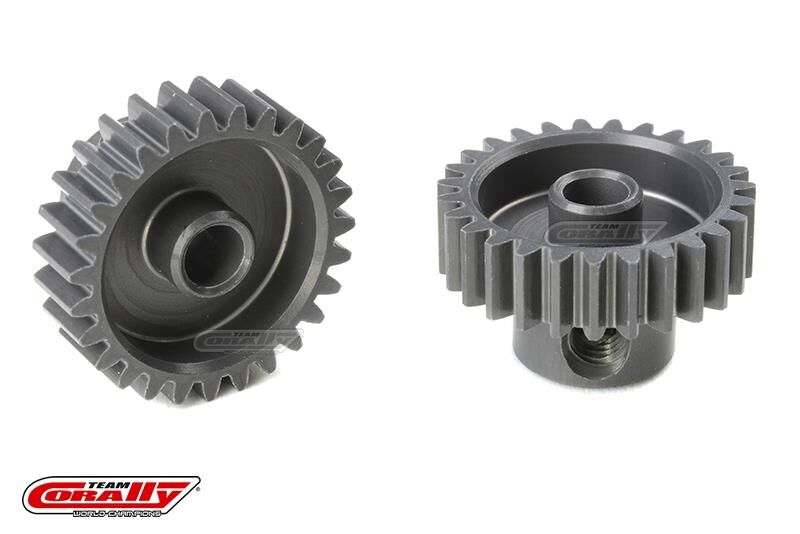 Team Corally 48 DP Motorritzel Hard Eloxiert AL7075 27 Zähne Welle 3.17mm / C-70427