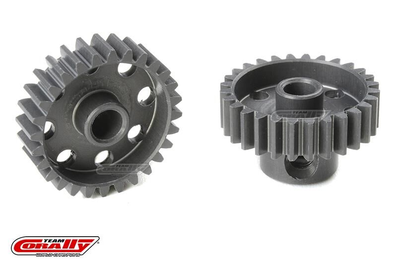 Team Corally 48 DP Motorritzel Hard Eloxiert AL7075 28 Zähne Welle 3.17mm / C-70428