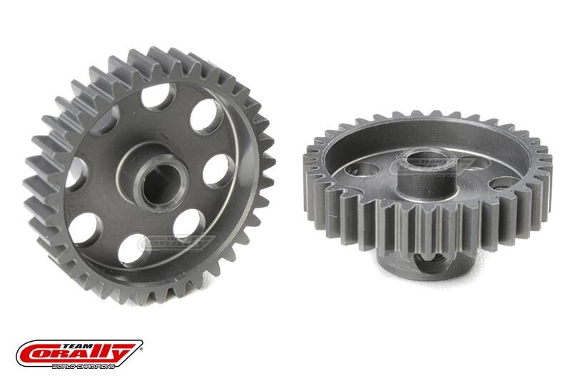 Team Corally 48 DP Motorritzel Hard Eloxiert AL7075 35 Zähne Welle 3.17mm / C-70435