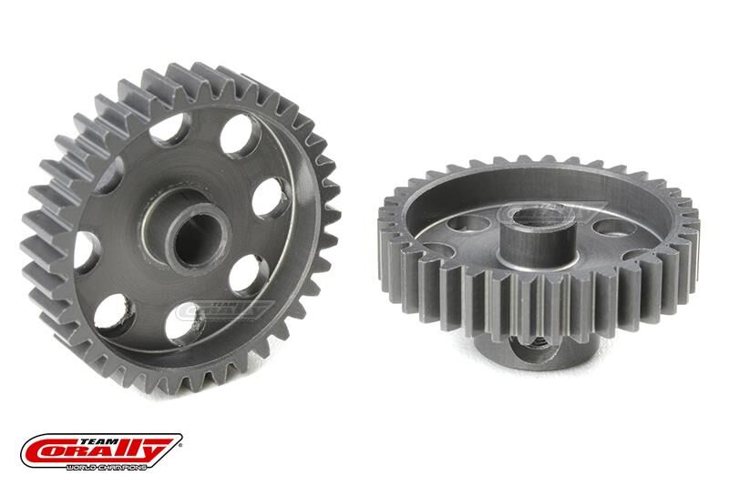 Team Corally 48 DP Motorritzel Hard Eloxiert AL7075 36 Zähne Welle 3.17mm / C-70436