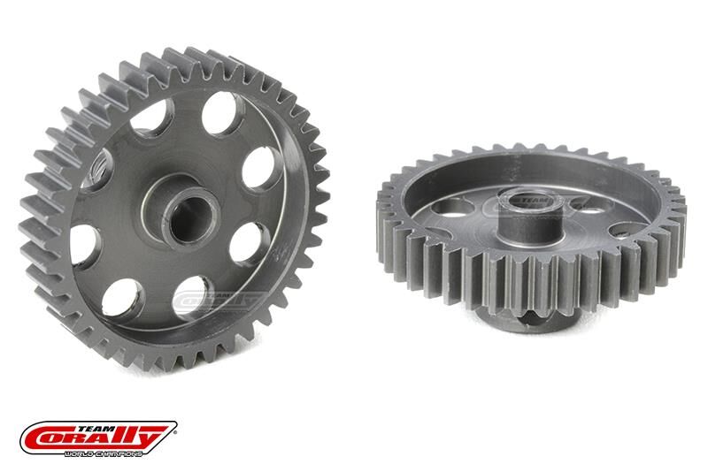 Team Corally 48 DP Motorritzel Hard Eloxiert AL7075 40 Zähne Welle 3.17mm / C-70440