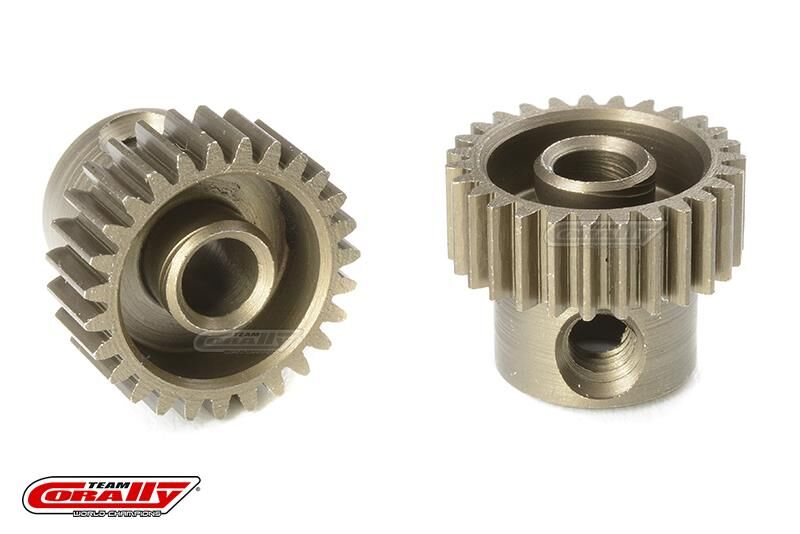 Team Corally 64 DP Motorritzel Stahl gehärtet 27 Zähne Welle 3.17mm / C-71327