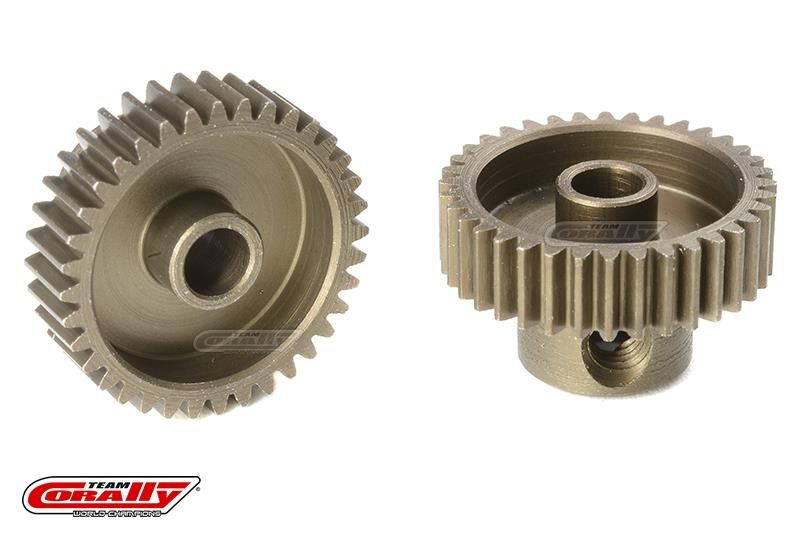 Team Corally 64 DP Motorritzel Stahl gehärtet 36 Zähne Welle 3.17mm / C-71336
