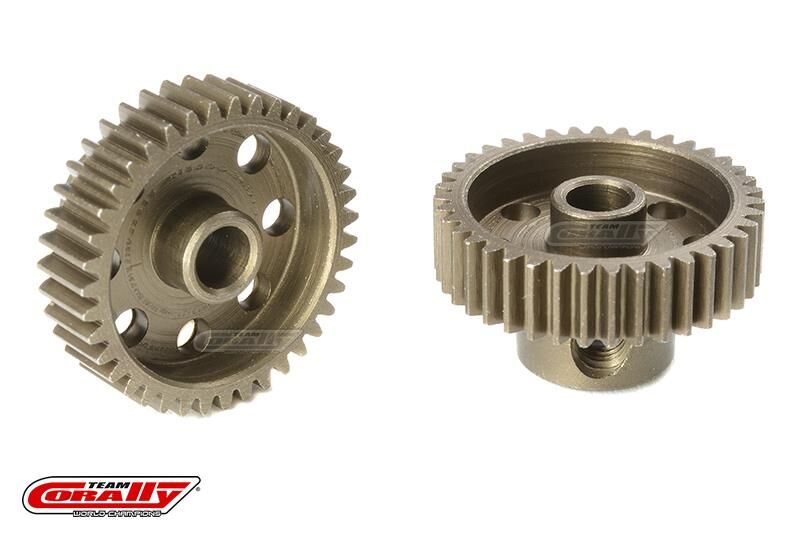 Team Corally 64 DP Motorritzel Stahl gehärtet 39 Zähne Welle 3.17mm / C-71339