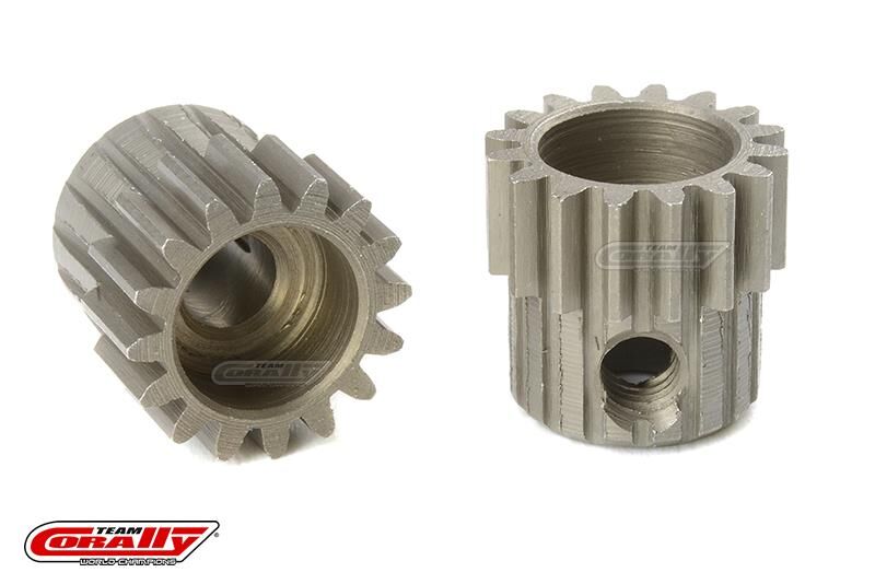 Team Corally 48 DP Motorritzel Stahl gehärtet 16 Zähne Welle 3.17mm / C-71416