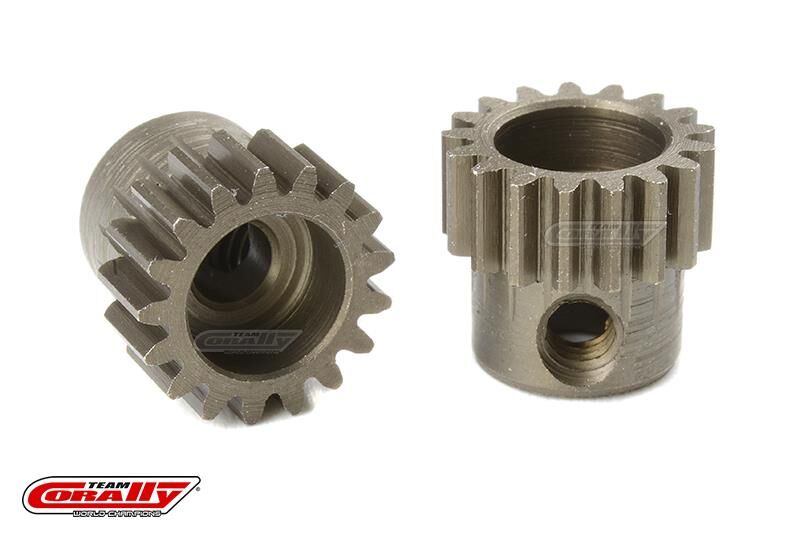 Team Corally 48 DP Motorritzel Stahl gehärtet 17 Zähne Welle 3.17mm / C-71417
