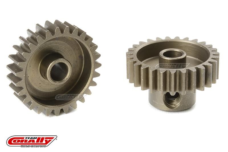 Team Corally 48 DP Motorritzel Stahl gehärtet 27 Zähne Welle 3.17mm / C-71427