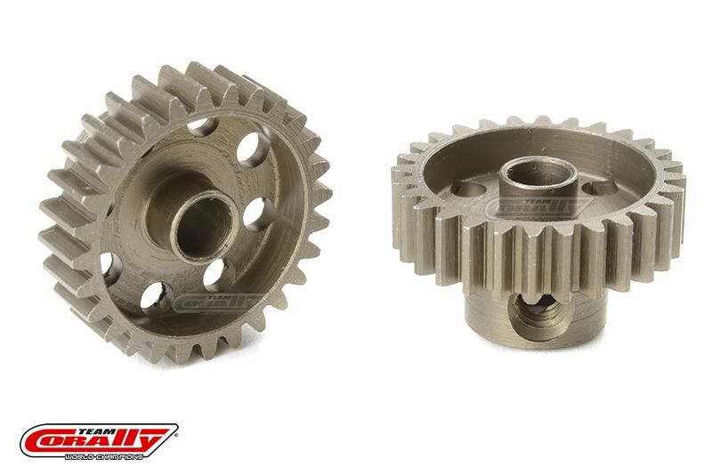 Team Corally 48 DP Motorritzel Stahl gehärtet 28 Zähne Welle 3.17mm / C-71428
