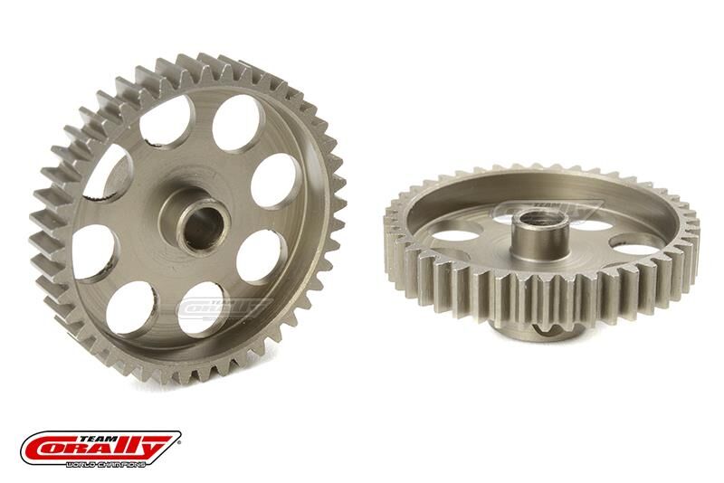 Team Corally 48 DP Motorritzel Stahl gehärtet 44 Zähne Welle 3.17mm / C-71444