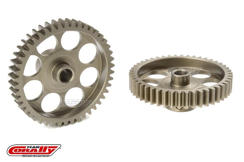 Team Corally 48 DP Motorritzel Stahl gehärtet 46 Zähne Welle 3.17mm / C-71446