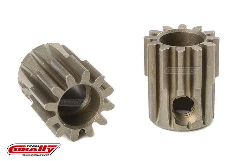 Team Corally 32 DP Motorritzel Stahl gehärtet 12 Zähne Welle 5mm / C-72512