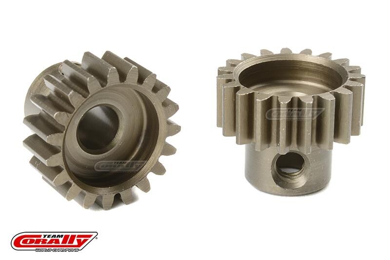 Team Corally 32 DP Motorritzel Stahl gehärtet 19 Zähne Welle 5mm / C-72519