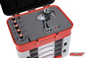 Team Corally Pit Koffer 4 Sortimentsbox Schubladen Universal Schaumeinlage / C-90251