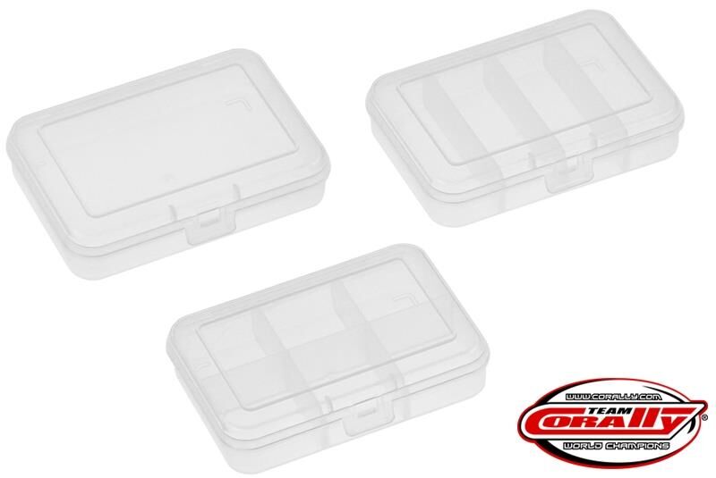 Team Corally Sortimentsbox Satz 3 Stuck Klein 91x66x21mm / C-90268