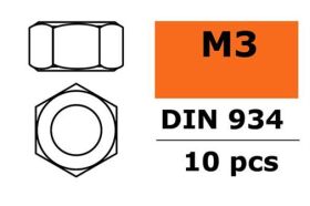 G-Force RC SechskantmutterM3 galvanisierter Stahl 10 St /...