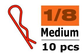 G-Force RC Karosserieklammern 45° gebogen Mittel Rot...