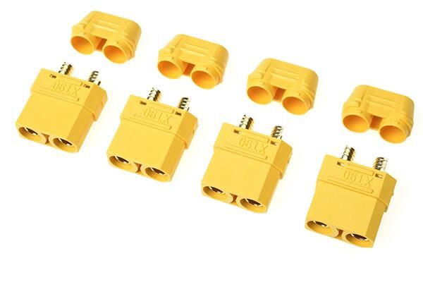 G-Force RC Steckverbinder XT-90H mit kappe Goldkontakten Stecker 4 St / GF-1053-002