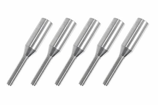 G-Force RC Aluminium Hülsen M2.5 Kohlefaserstäbe 4mm 5 St / GF-2103-004