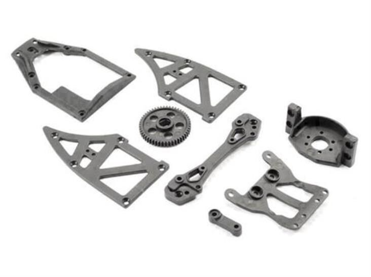 Ishima Servo Top Plate + Motor Holder +Rear Shock Tower + Side Plates B +Servo Arm + Spur Gear 51T / ISH-010-002