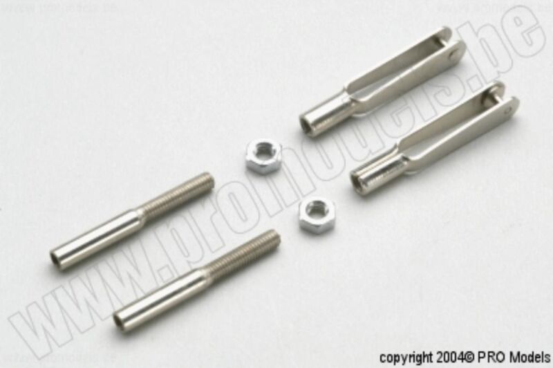 Protech RC Metal Clevis M3 With Coupler / MA497