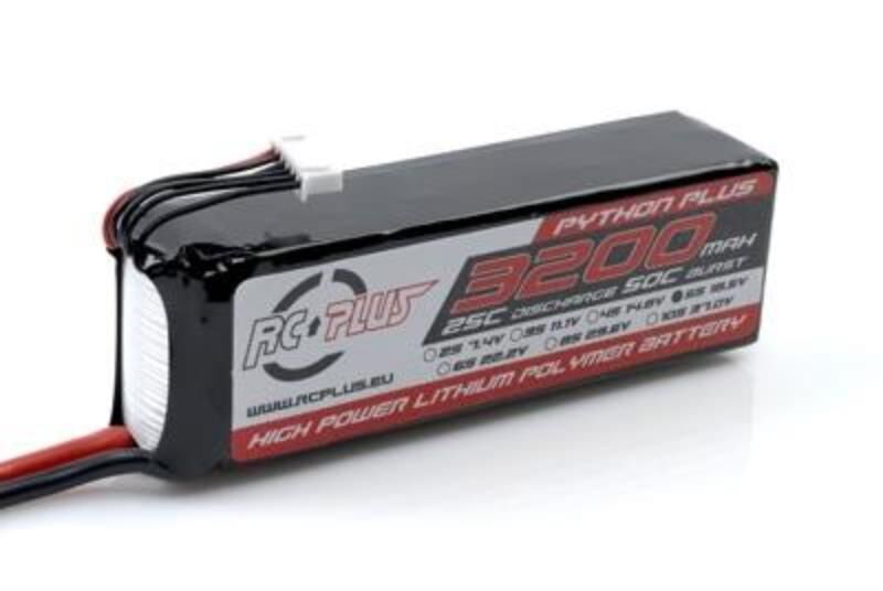 RC Plus Li-Po Akku Python Plus 25-30C 3200 mAh 5S1P 18,5V Deans Stecker / RC-A25-3200-5S1P