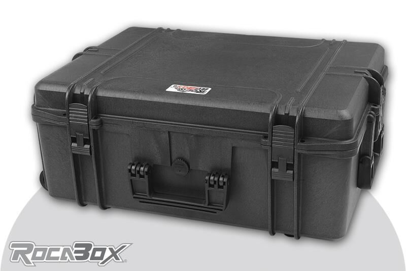 Rocabox Universal Trolley Koffer Wasserdicht IP67 Schwarz RW-6246-25-BFTR Würfelschaumeinlagen / RW-6246-25-BFTR