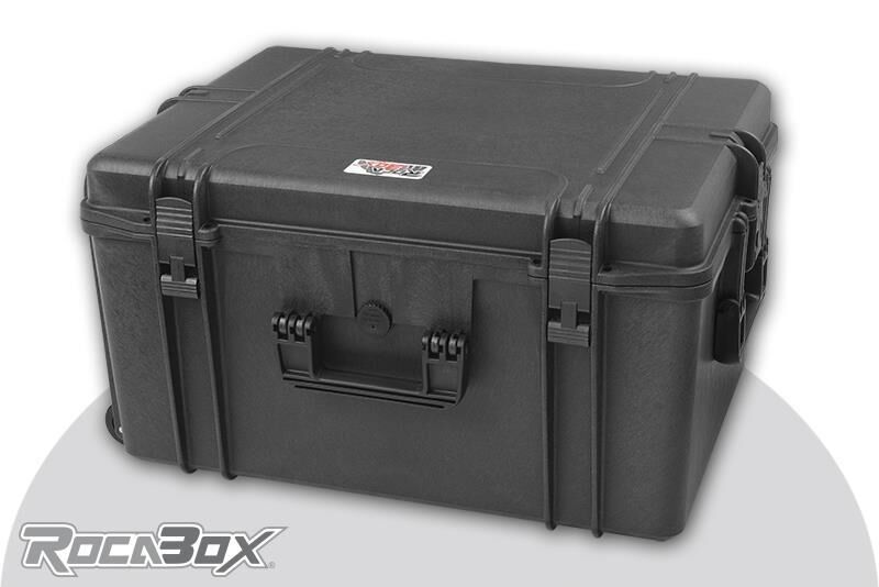 Rocabox Universal Trolley Koffer Wasserdicht IP67 Schwarz RW-6246-34-BFTR Würfelschaumeinlagen / RW-6246-34-BFTR