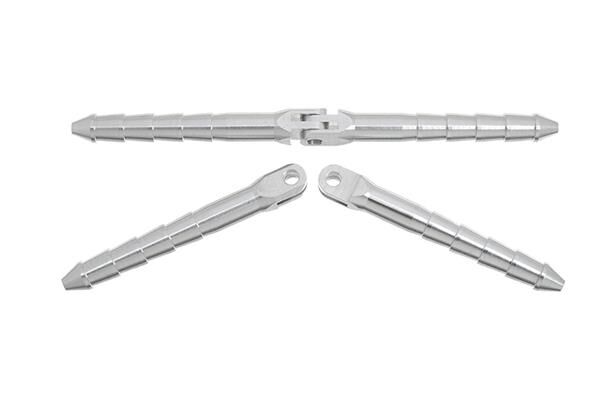 G-Force RC Aluminium Stift-Scharniere Du. 6x98mm Stahldraht befestigung 2 St / GF-2179-023