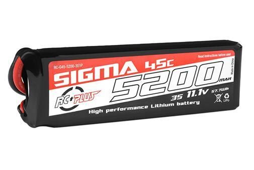 RC Plus Li-Po Akku Sigma 45C 5200 mAh 3S1P 11.1V XT-60 / RC-G45-5200-3S1P