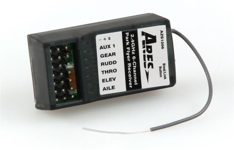 Ares 6-Channel Park Flyer Receiver: Gamma 370 / AZS1206