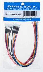 Dualsky 6 PIN FEMALE SET (2 PCS) / DS40100