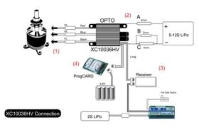 Dualsky XC10036HV V2Upgraded to 100A, 5-12s LiPo, OPTO, Heavy DutyNe / DS45201
