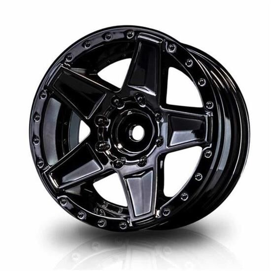 MST-Racing Silver black 648 1.9" wheel (+5) (4) / MST230043SBK